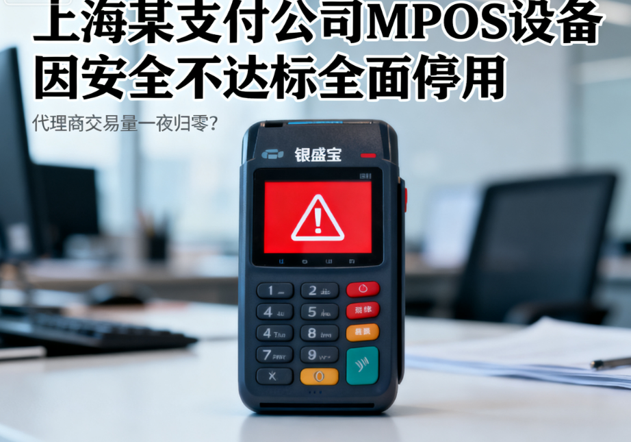 银盛宝POS机:上海某支付公司MPOS设备因安全不达标全面停用,代理商交易量一夜归零?