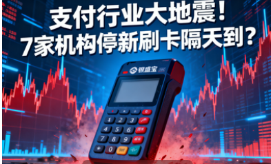 银盛宝POS机：支付行业大地震！7家机构停新刷卡隔天到？